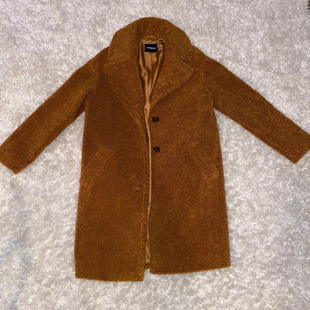 Express Oversized Teddy Pea Coat